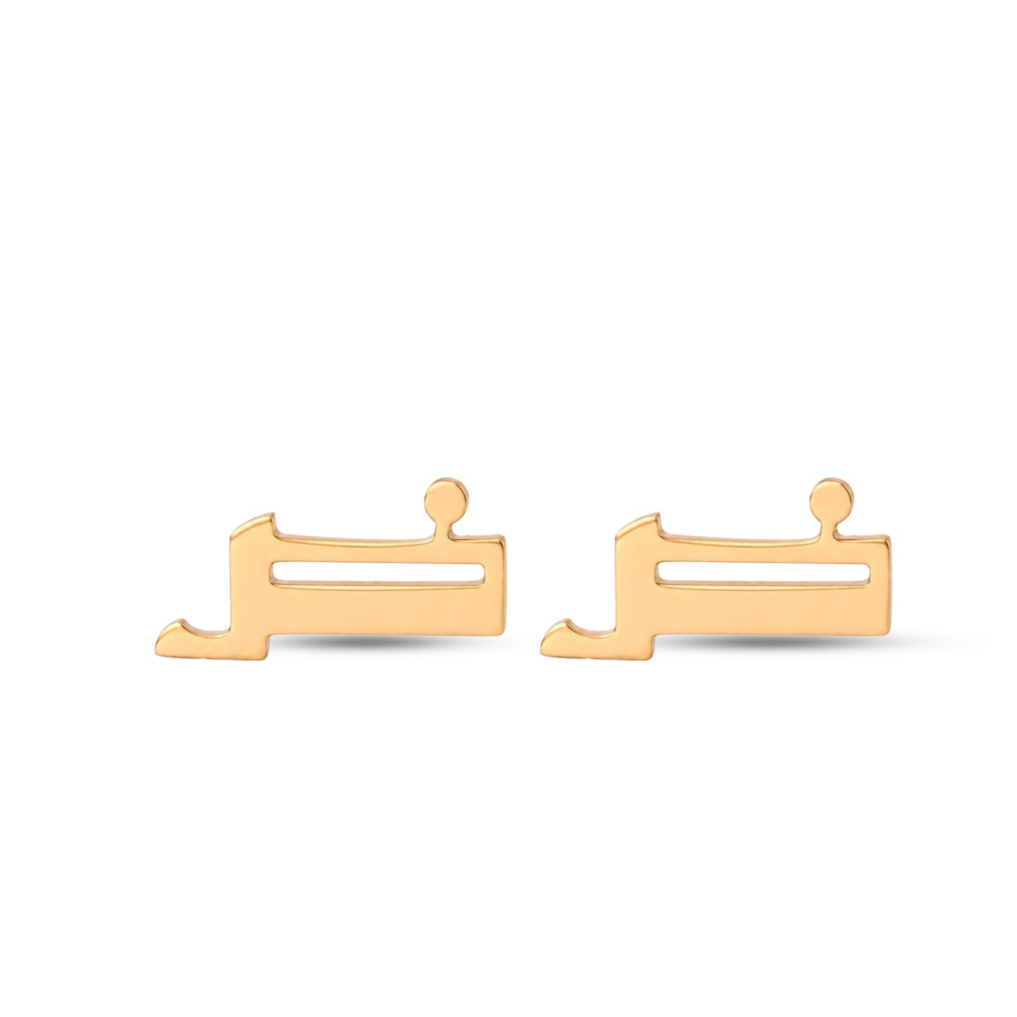 حلق حرف الضاد Daad earrings