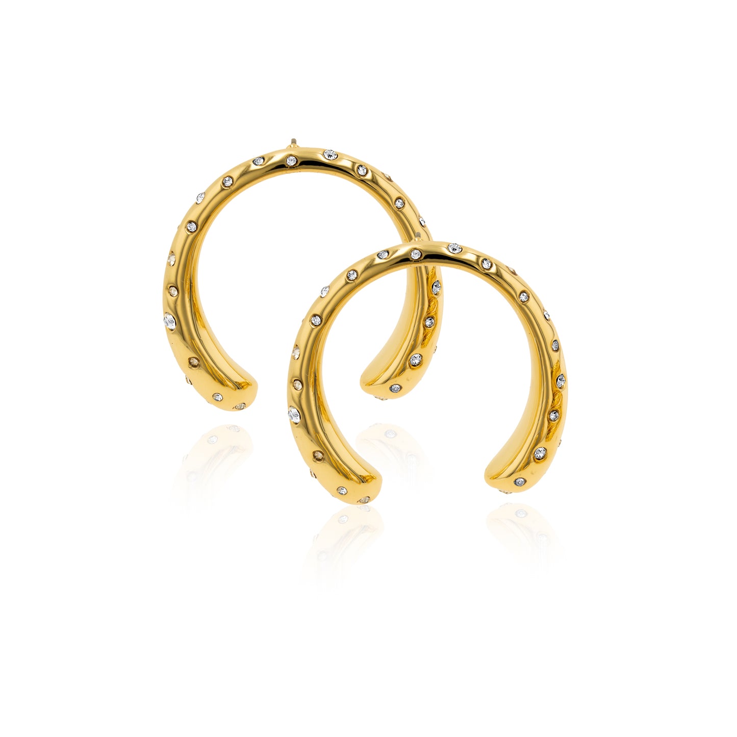 Crystal kenyan brass earrings