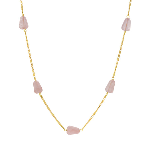 Rose quartz necklace