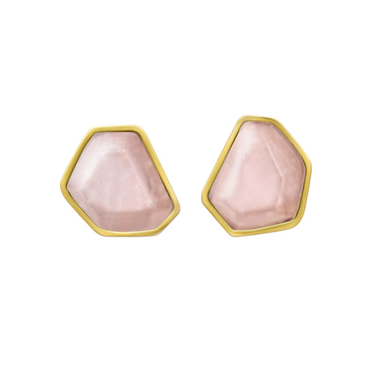 Rose quartz earrings