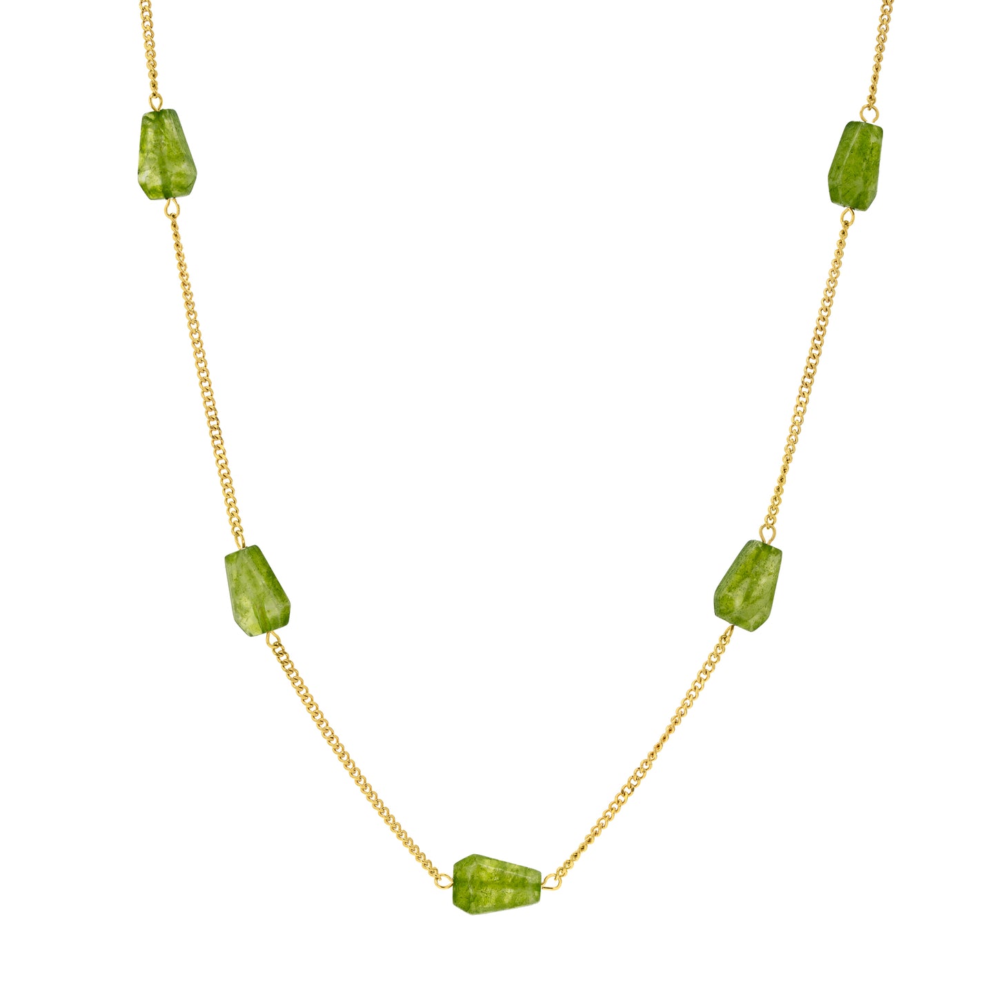 Synthetic peridot necklace