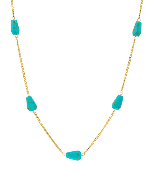 Synthetic turquoise necklace