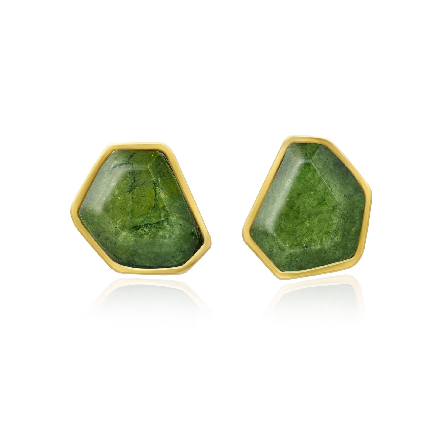 Synthetic peridot earrings