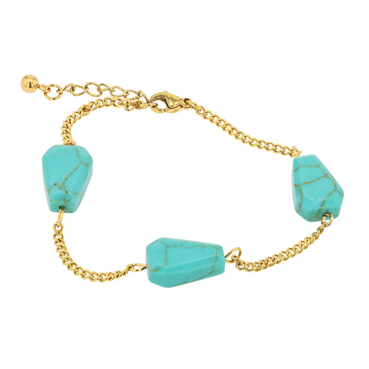 Synthetic turquoise bracelet