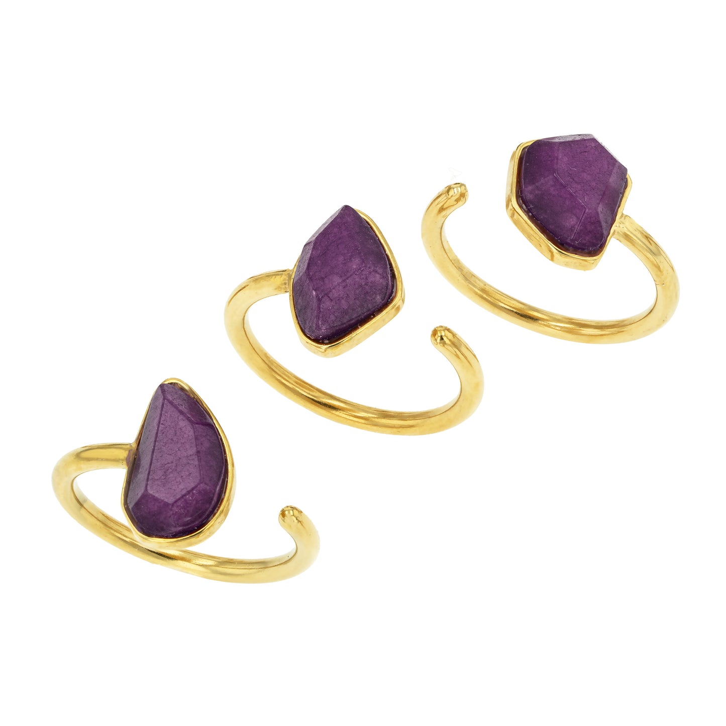 Amethyst rings